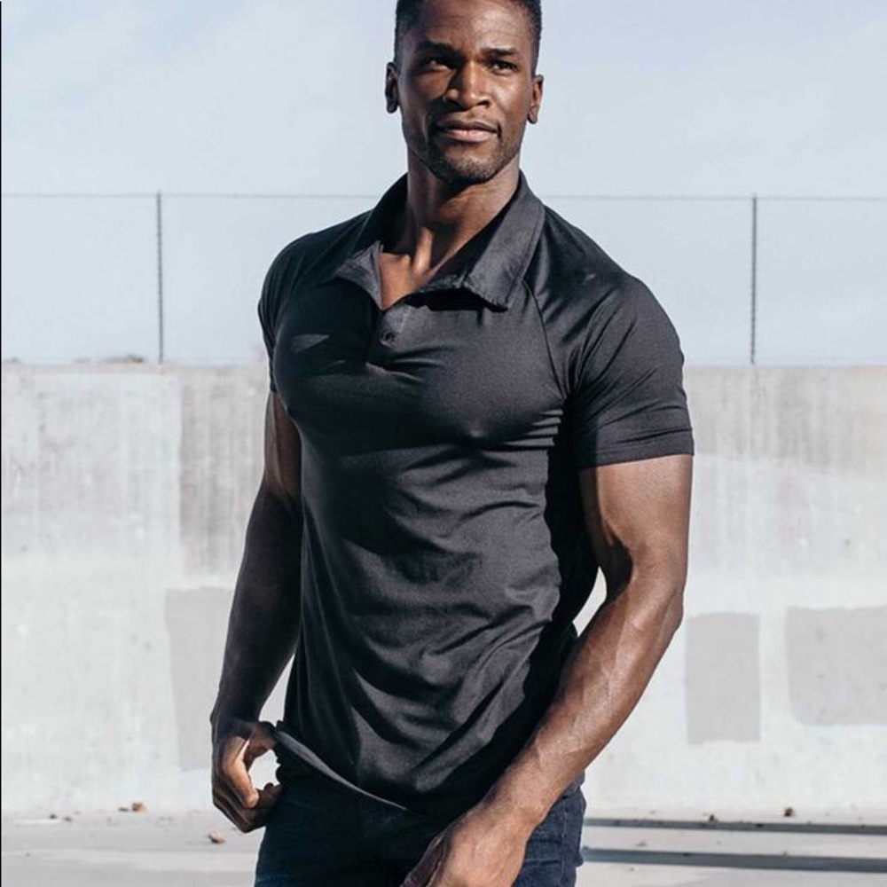Barbell Apparel Havok Polo in Black, size medium